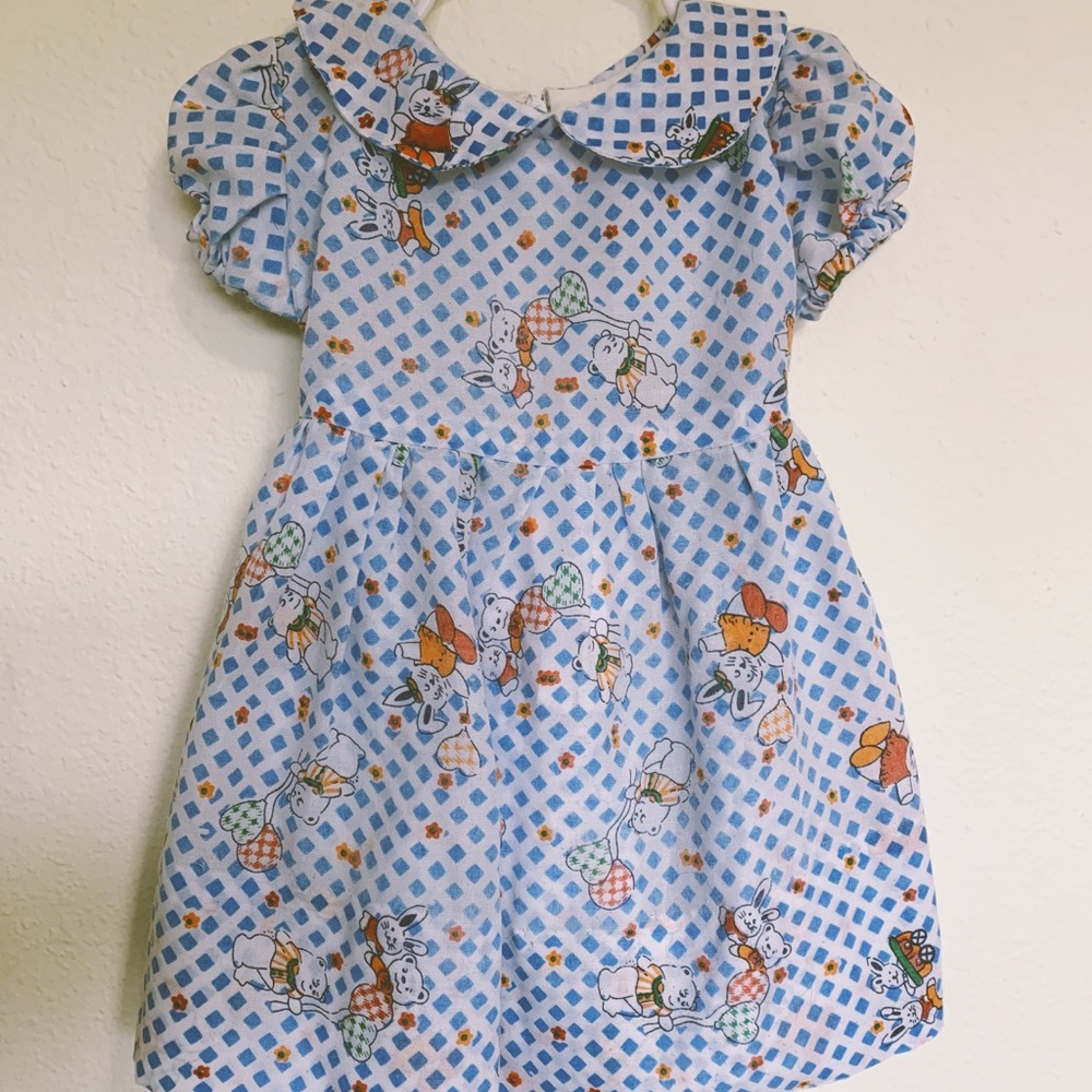 Vintage Baby Toddler Dress 18-24m Peter Pan Collar
